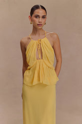 Korra Chiffon Halter Top Butterscotch