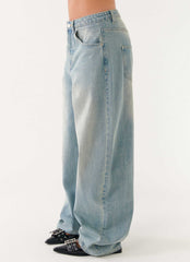 Maxwell Baggy Denim Jeans Washed Blue