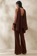 Seloria Brown Wide Leg Trouser