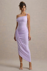 Angelique Lilac Twisted Asymmetric Maxi Dress