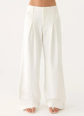 Sora Low Rise Pant White