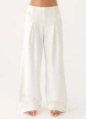 Sora Low Rise Pant White