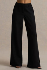 Silvia Black Straight Leg Trousers