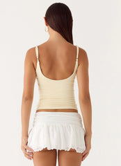 Overdue Low Rise Mini Skort White