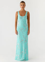 Silvana Maxi Dress Aqua