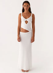 Jocelyn Maxi Dress White Crochet