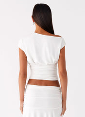 Liana Asymmetrical Top White