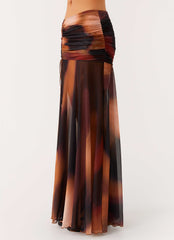 Stargazer Mesh Maxi Skirt Black Gradient