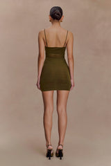 Maryk Mesh Mini Dress Khaki