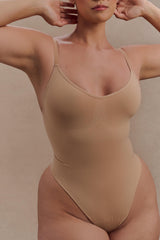 Alyssa Backless Shapewear Bodysuit Beige