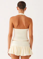 Vegas Nights Halter Neck Top Yellow