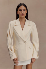 Wesley Structured Blazer Buttercream