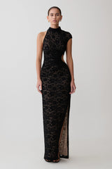 Trinh One Shoulder Maxi Dress Black