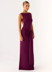 Fault Line Maxi Dress Plum