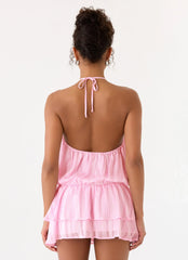 Parade Halter Mini Dress Pink