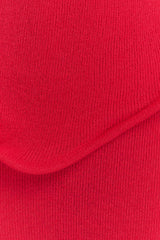 Caprice Halter Knit Maxi Dress Red