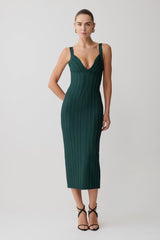 Gia Bandage Knit Midi Dress Teal