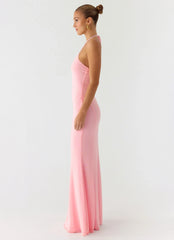 Jolin Halter Maxi Dress Baby Pink