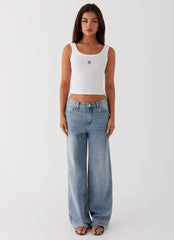 Signature Tank Top Plain White