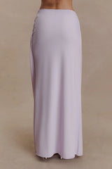 Bridget Slinky Maxi Skirt With Hardware Dusty Lilac