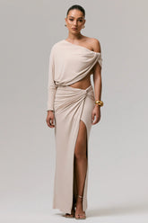 Marlena Stone Twisted Split Maxi Skirt