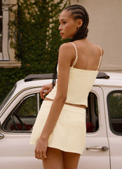 Gowon Low Rise Mini Skort Butter Yellow