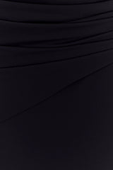 Giulia Chiffon Draped Maxi Dress Black