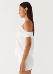 Stick Around Mini Dress White