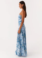 Eden Strapless Maxi Dress Opulent Blue