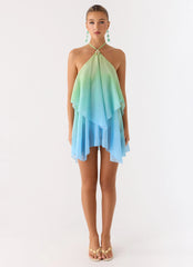 Twin Flame Mini Dress Sea Ombre