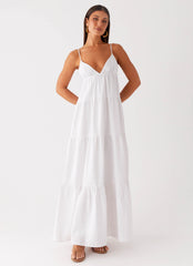 Lotty Linen Maxi Dress White