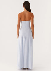 Tayla Linen Maxi Dress Blue