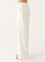 Sora Low Rise Pant White