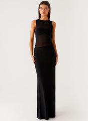 lyria Mesh Maxi Dress Black