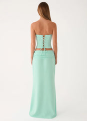 Tillie Maxi Skirt Aqua