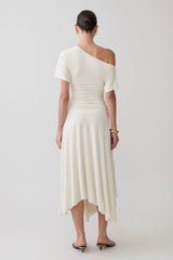Luu Slinky Midi Skirt Ivory