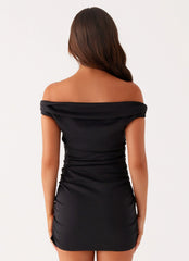 Morgan Off Shoulder Mini Dress Black