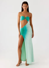 Ellisah Ombre Maxi Dress Green Gradient