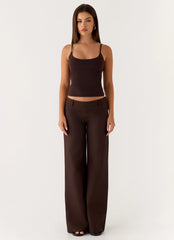 Hot as Ice Low Rise Pants Chocolate
