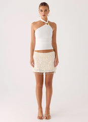 Khai Halter Top White