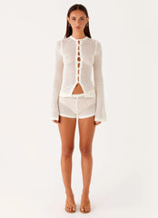 Molly Crochet Cardigan Ivory