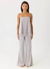 Sella Strapless Top Misty Blue