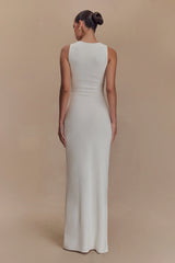 Kassidy Peached Jersey Maxi Dress Ivory
