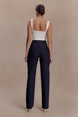 Clarrissa High Rise Jeans Washed Indigo Blue