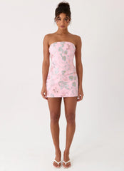 Solaire Strapless Corset Top Pink
