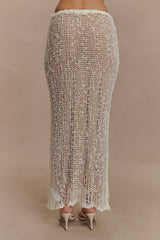 Cordelia Knit Maxi Skirt Ivory