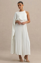Paradise White Cape Sleeve Jumpsuit