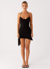 Spiced Sunset Mini Dress Black