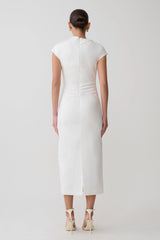 Lorena Cotton Midi Dress White
