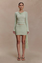 Terrymae Crochet Mini Skirt Pastel Green